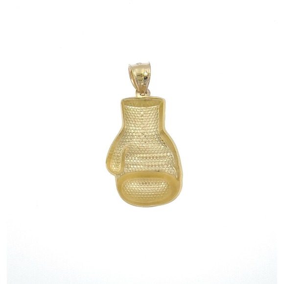 10k Gold Boxing Gloves Pendant Sport Charm 1.3" - Picture 3 of 4